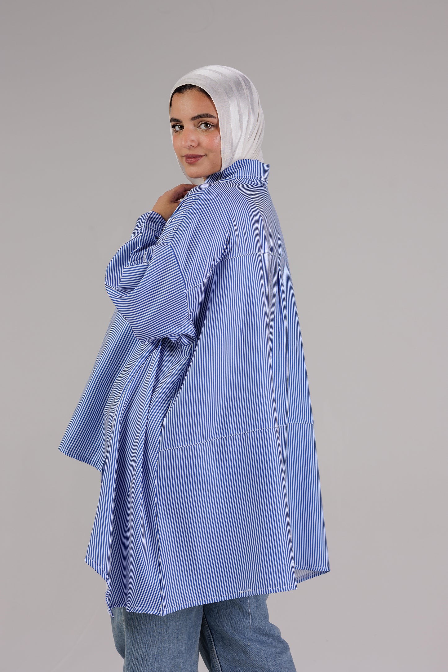 Blue Cloche chemise