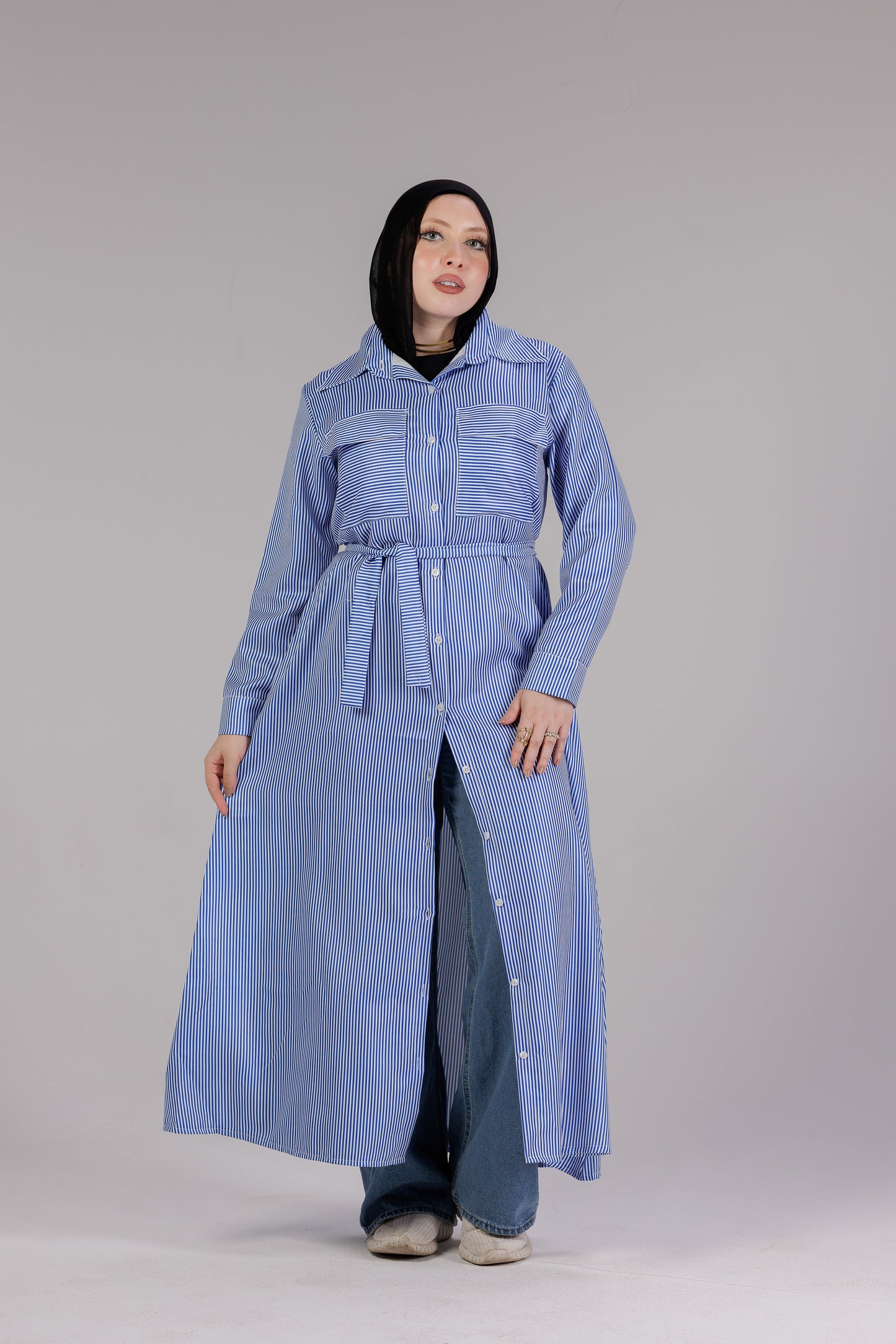 Blue chemise dress