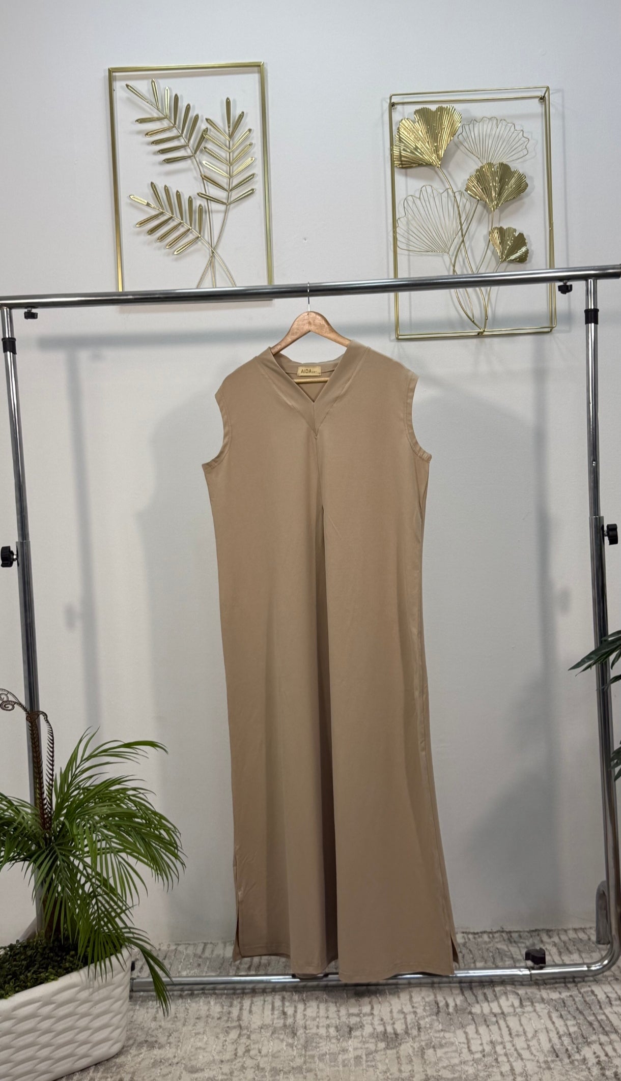 Beige Basic dress