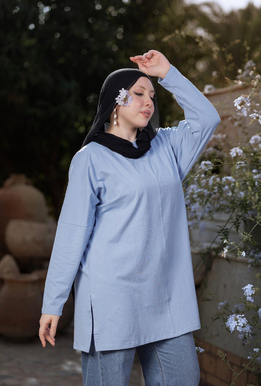 Baby blue calm cotton
