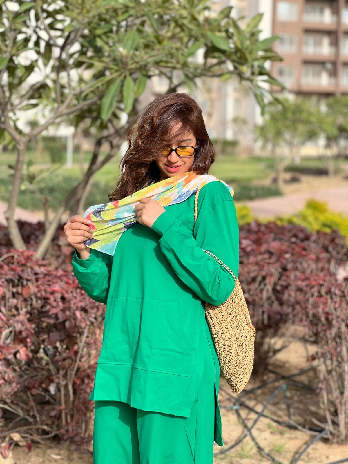 Green Summer cotton set
