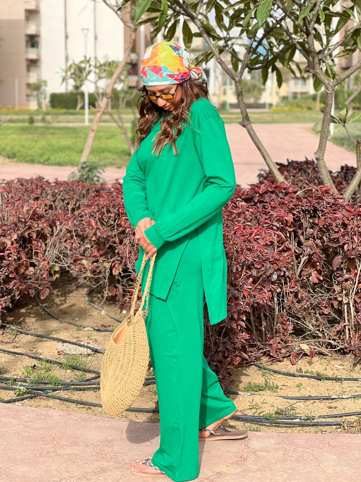 Green Summer cotton set