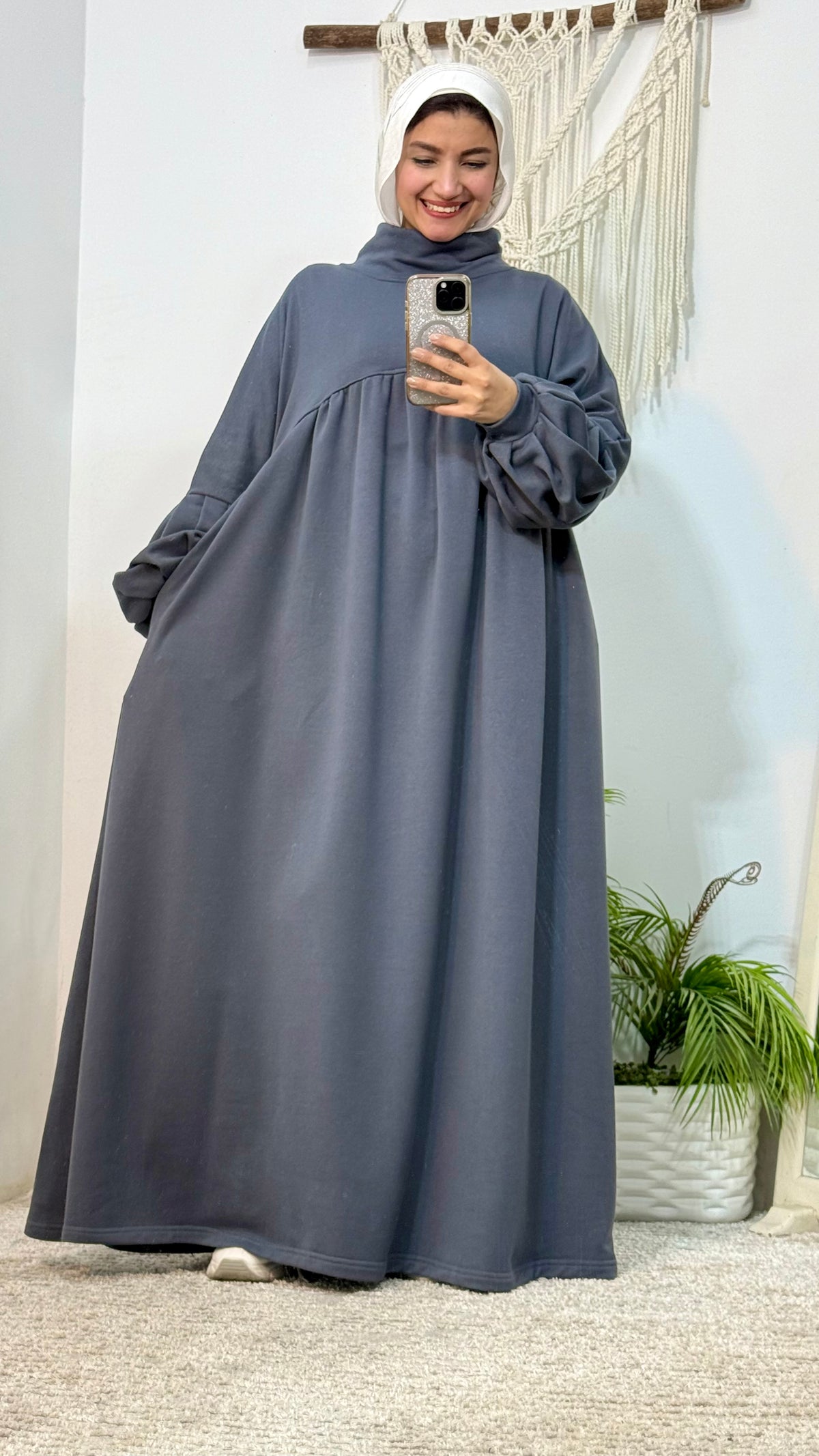 Winter Oversize Dress – Gray