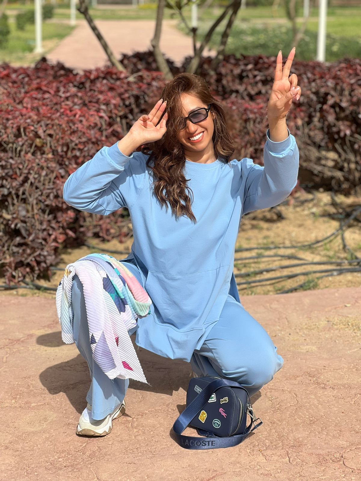Baby blue Summer cotton set