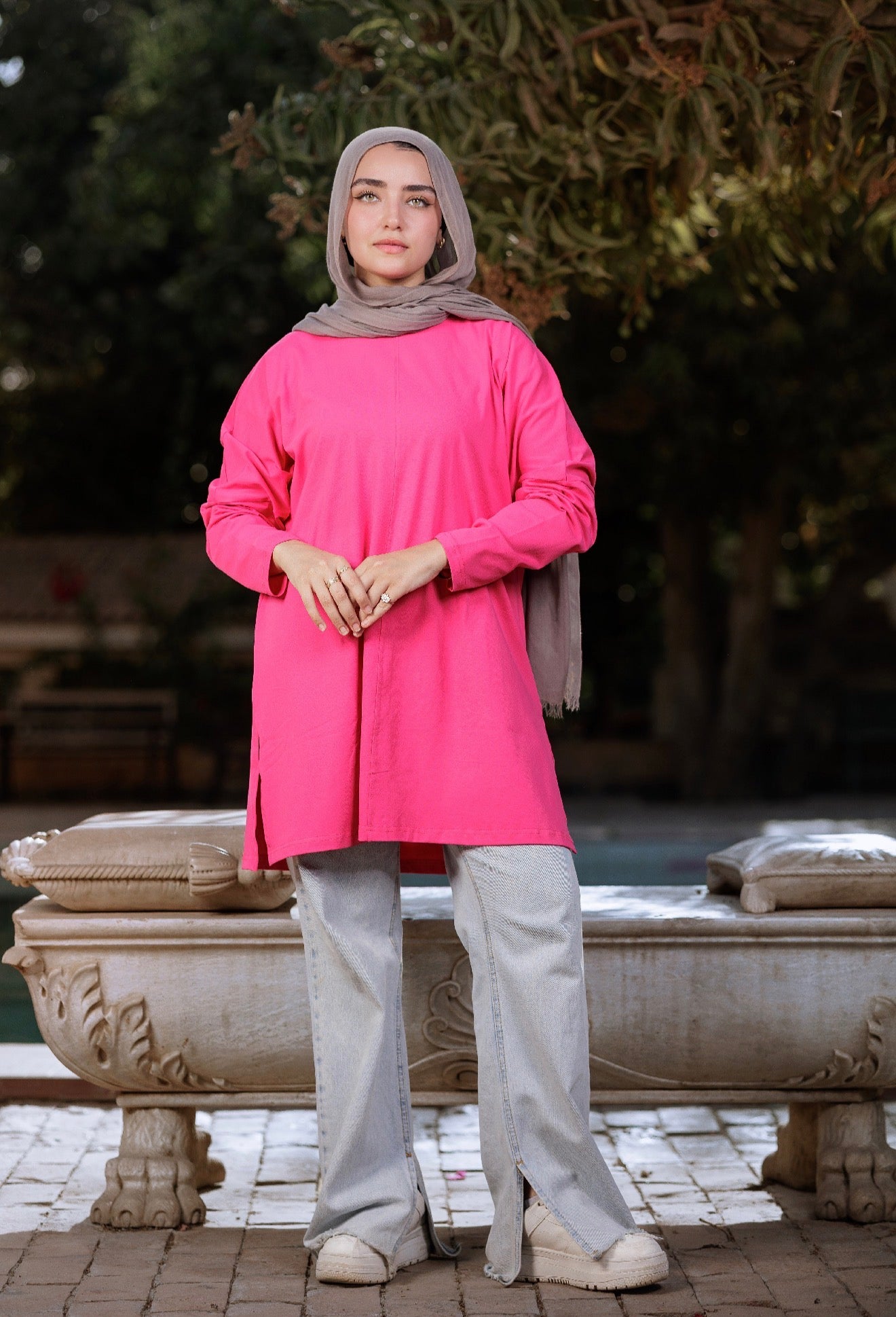 Fushia calm cotton
