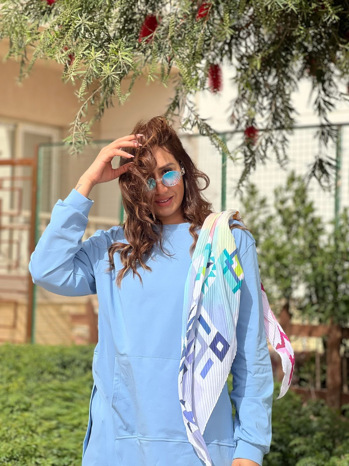 Baby blue Summer cotton set