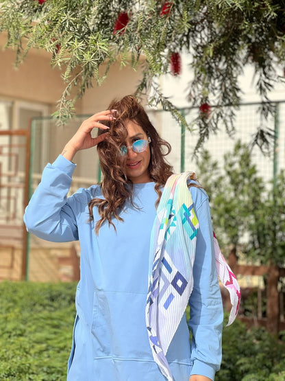 Baby blue Summer cotton set