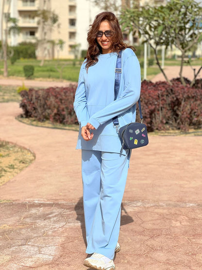 Baby blue Summer cotton set