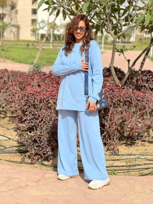 Baby blue Summer cotton set