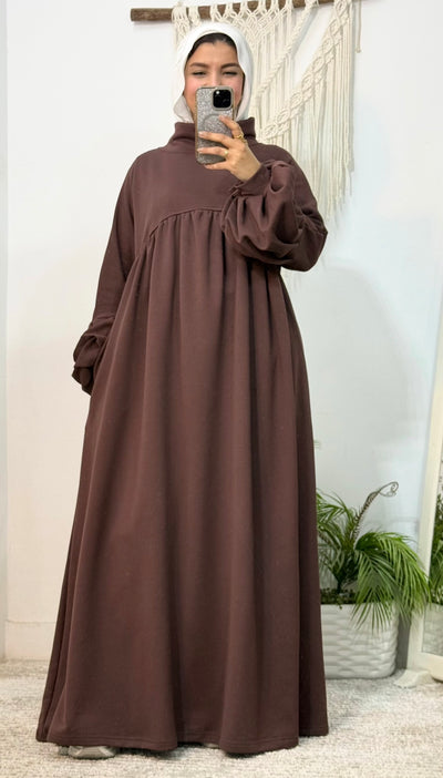 Winter Oversize Dress – Brown