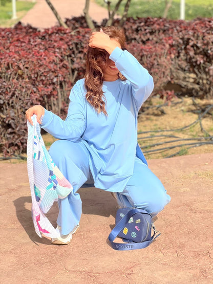 Baby blue Summer cotton set