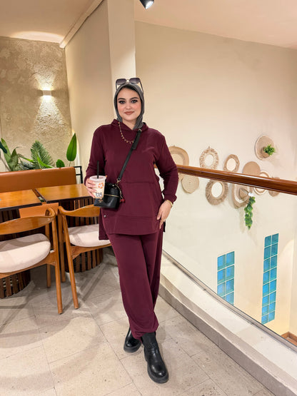Candy Winter Suit – Burgundy