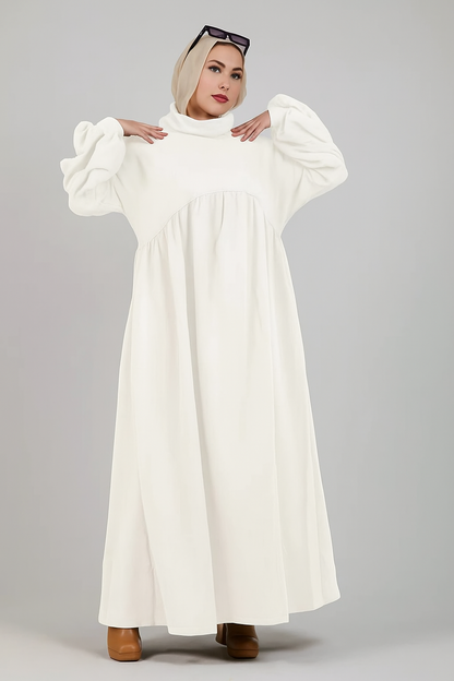 Winter Oversize Dress – White