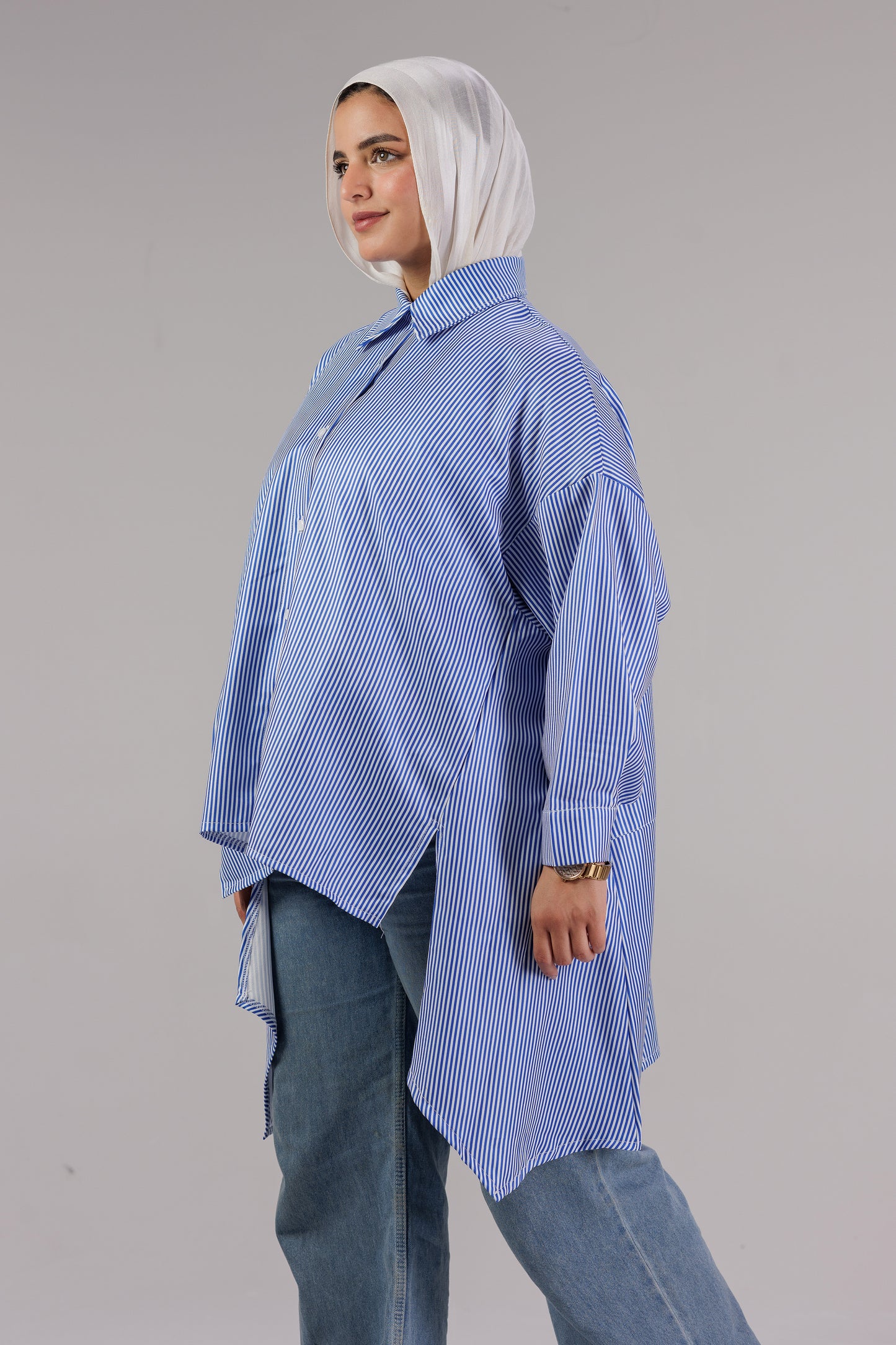 Blue Cloche chemise