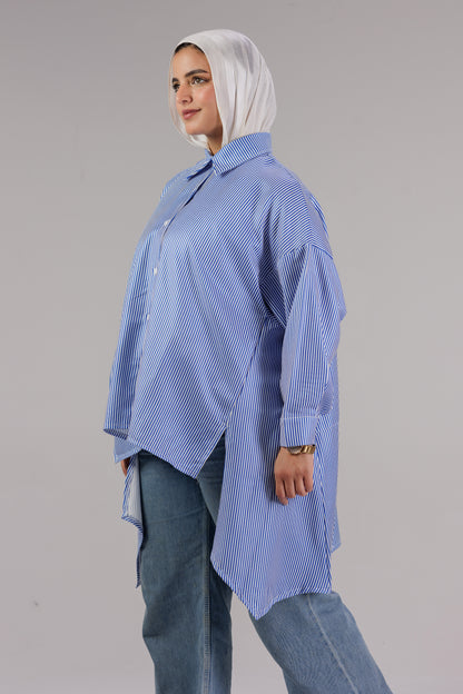 Blue Cloche chemise