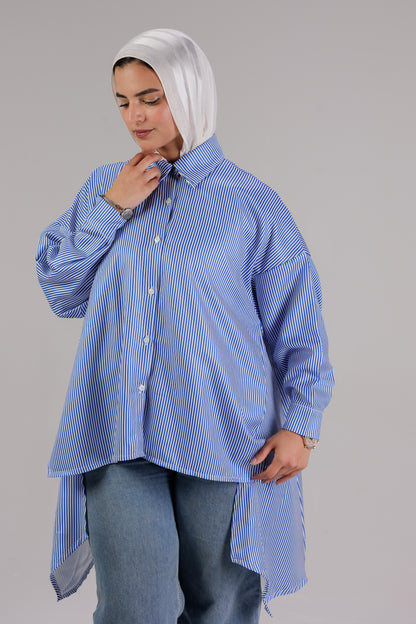 Blue Cloche chemise