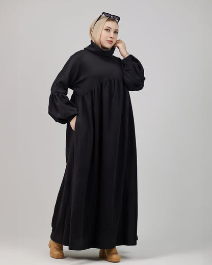Winter Oversize Dress – Black