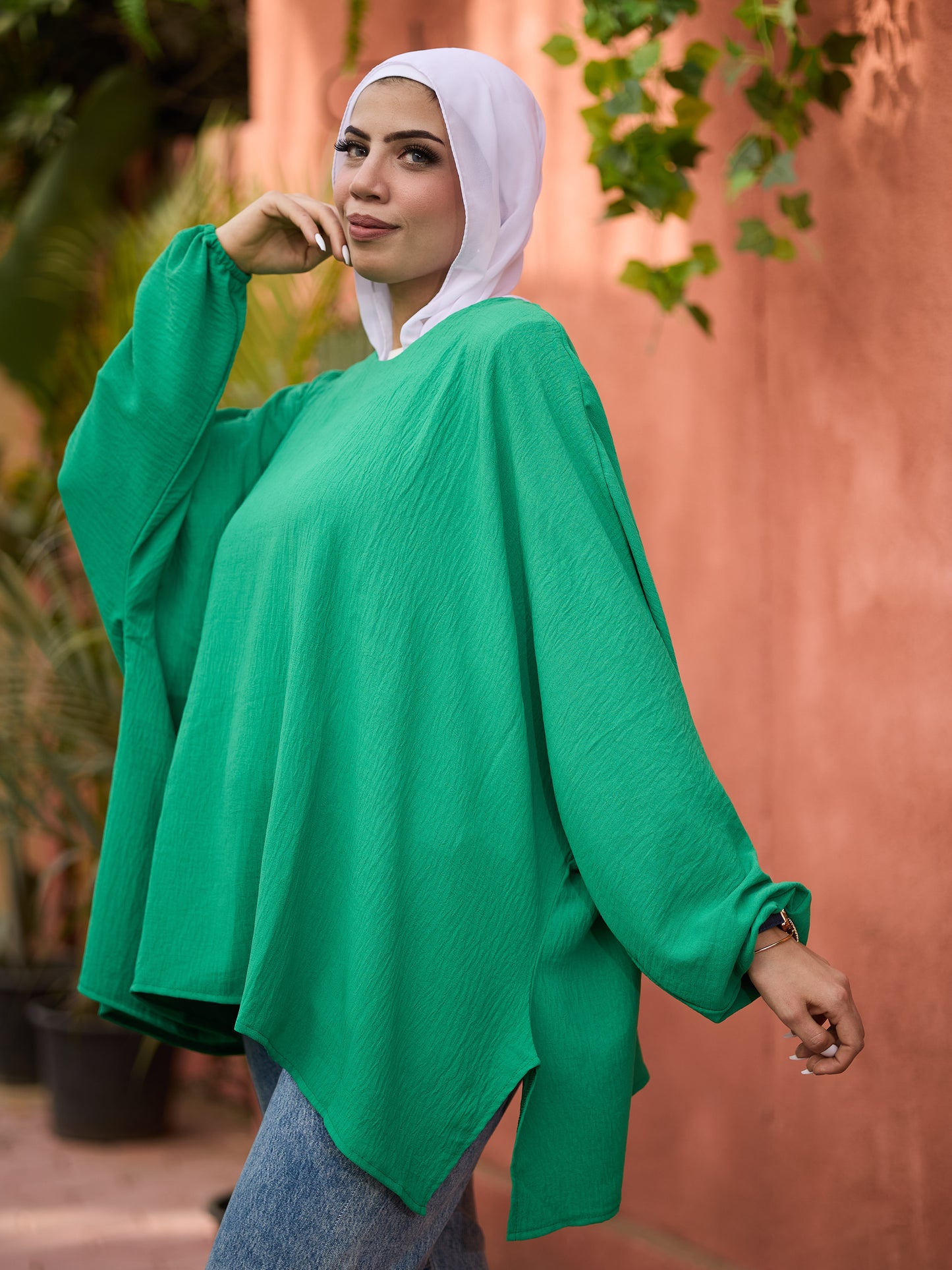 Green Outing blouse