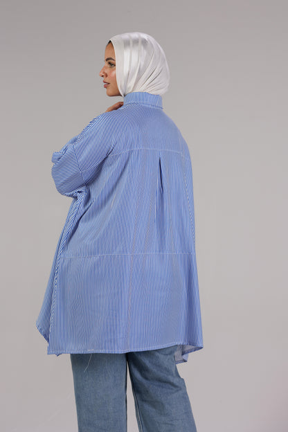 Blue Cloche chemise