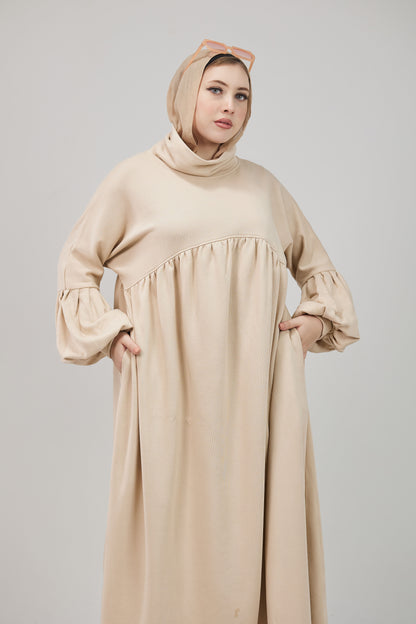 Winter Oversize Dress – Beige
