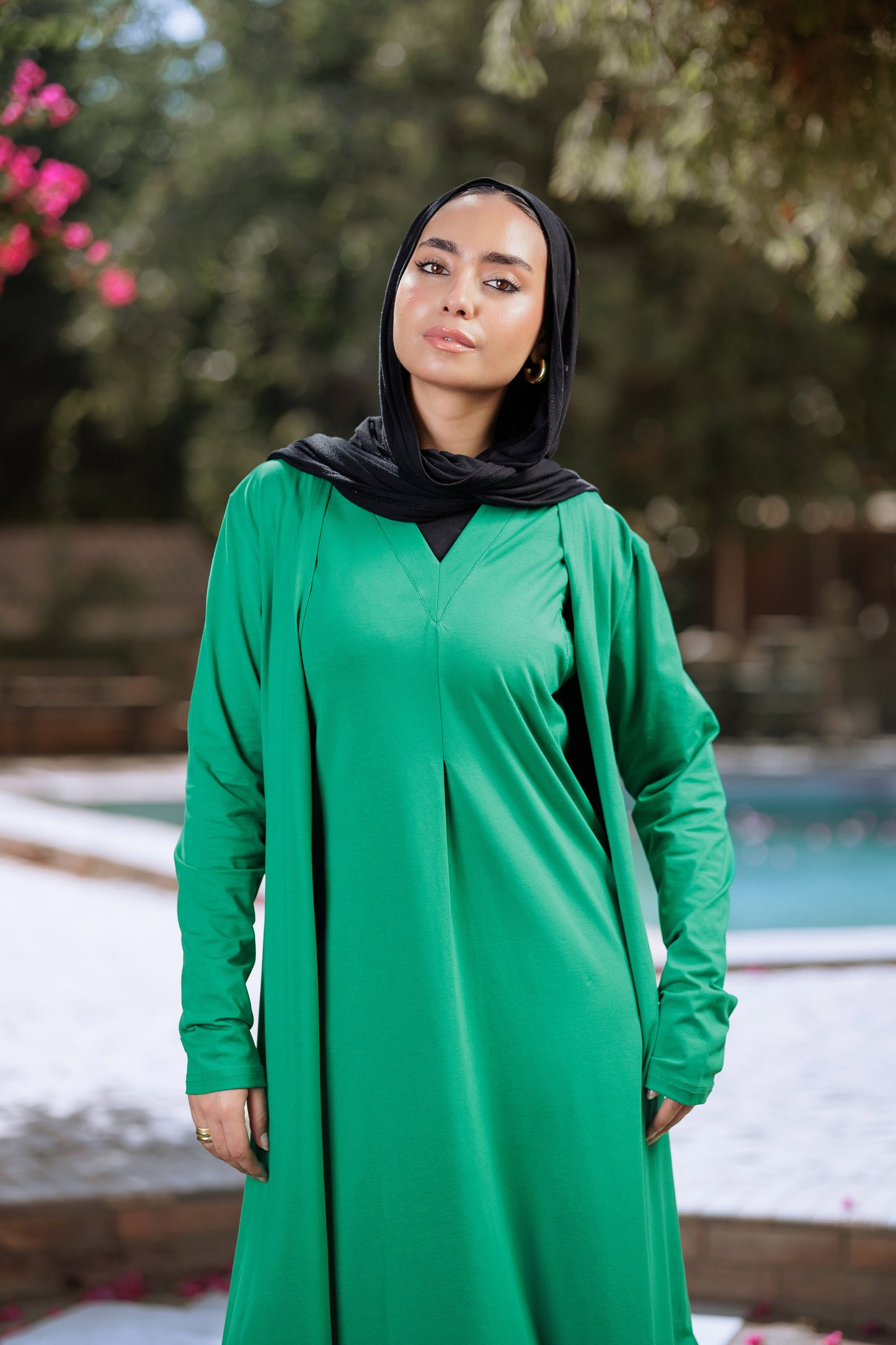 Green suit dress