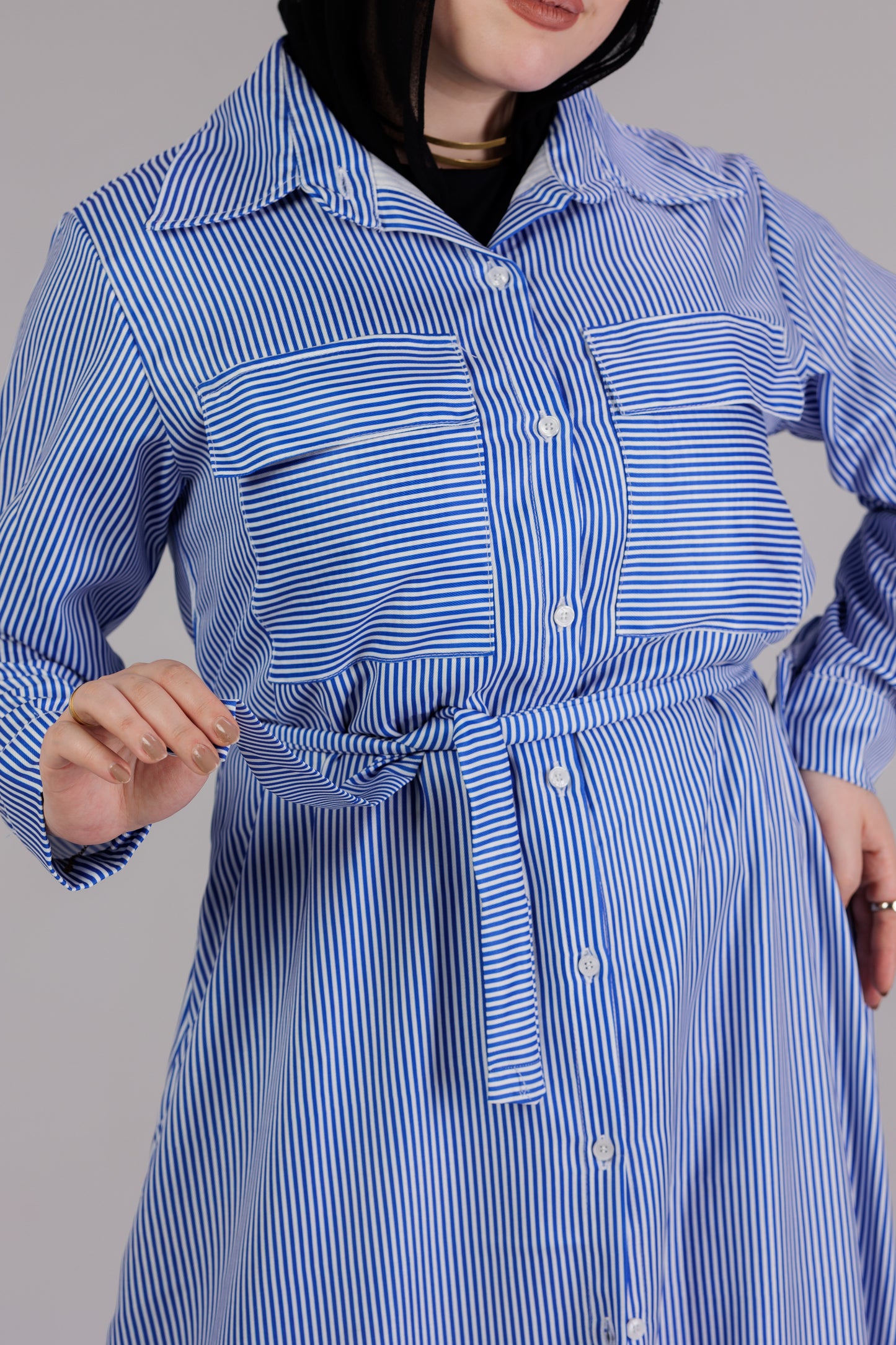 Blue chemise dress