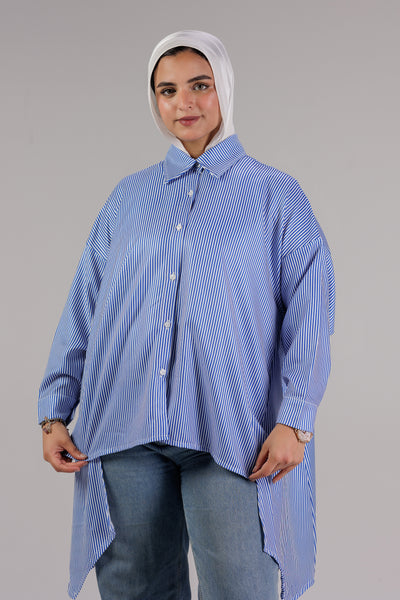 Blue Cloche chemise