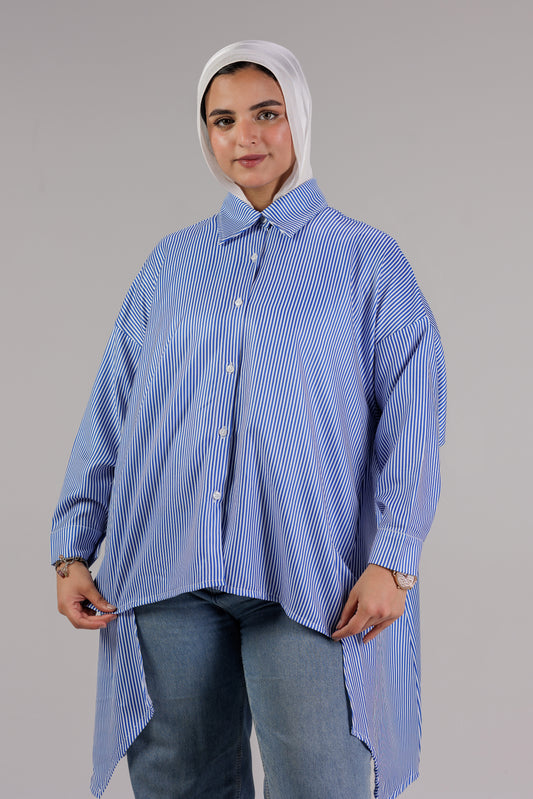 Blue Cloche chemise