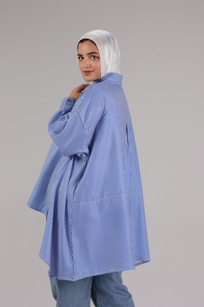 Blue Cloche chemise