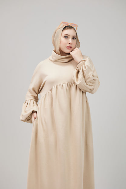 Winter Oversize Dress – Beige