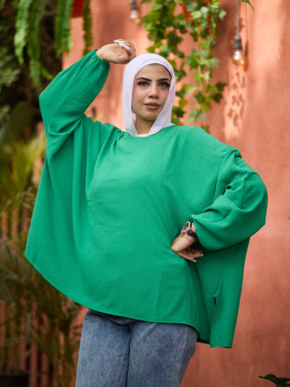 Green Outing blouse
