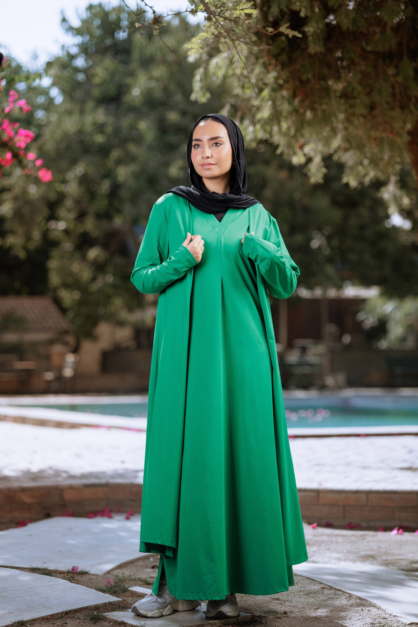 Green suit dress