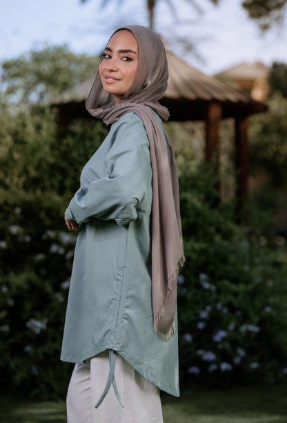 Mint bow blouse