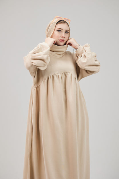 Winter Oversize Dress – Beige