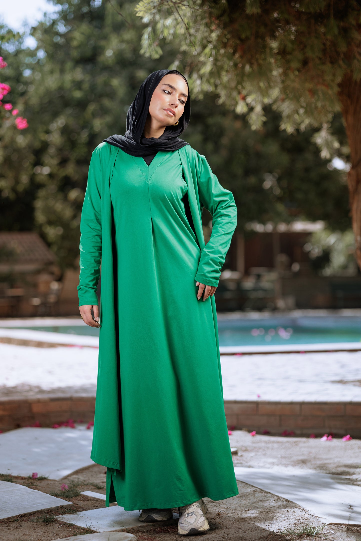 Green suit dress