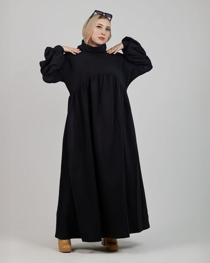 Winter Oversize Dress – Black