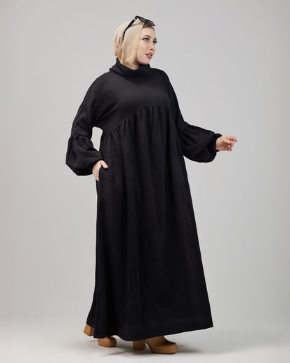 Winter Oversize Dress – Black