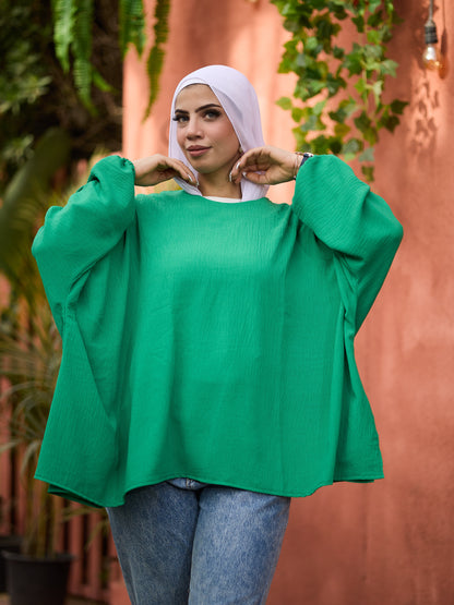 Green Outing blouse