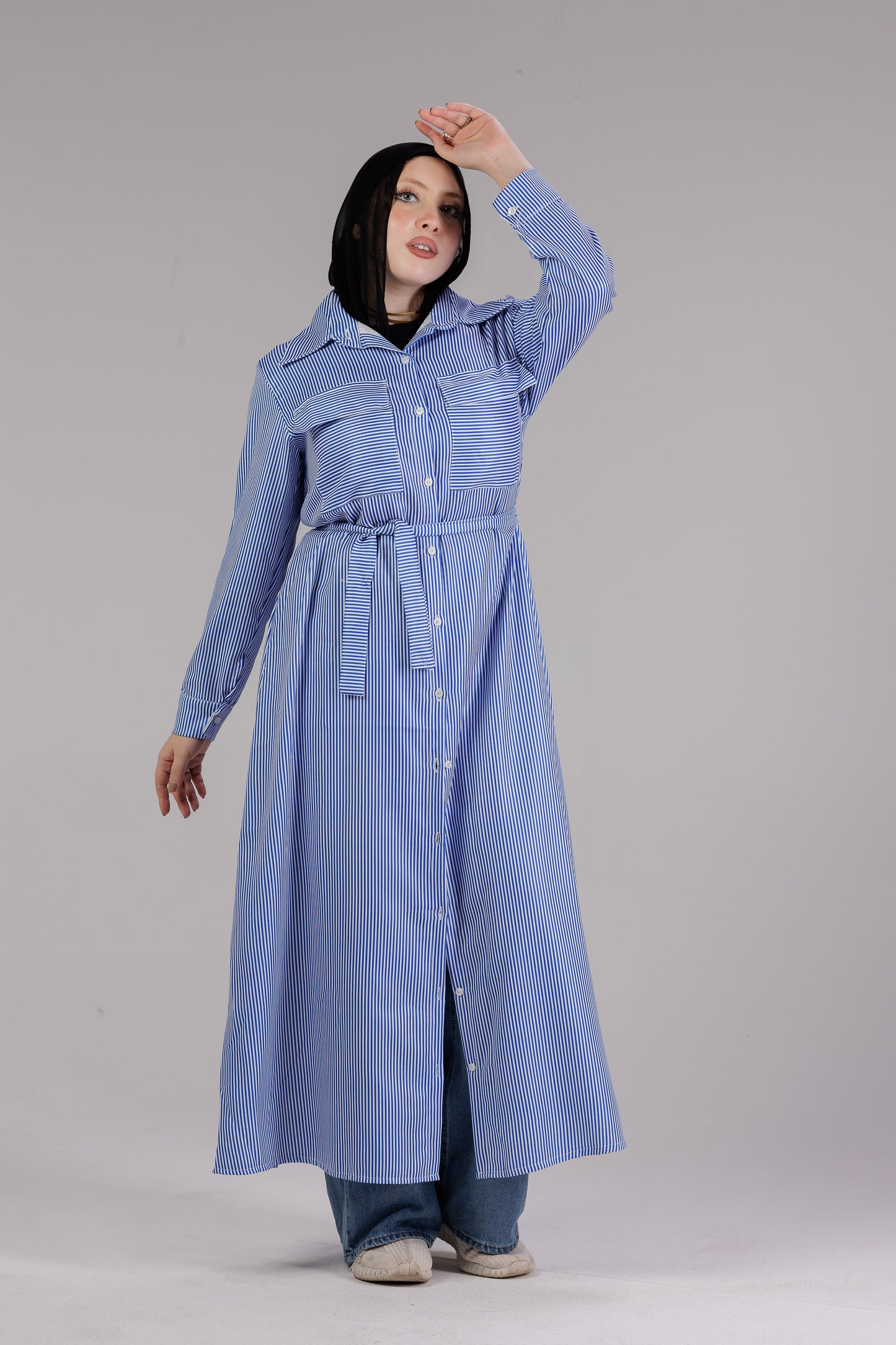 Blue chemise dress