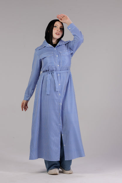 Blue chemise dress