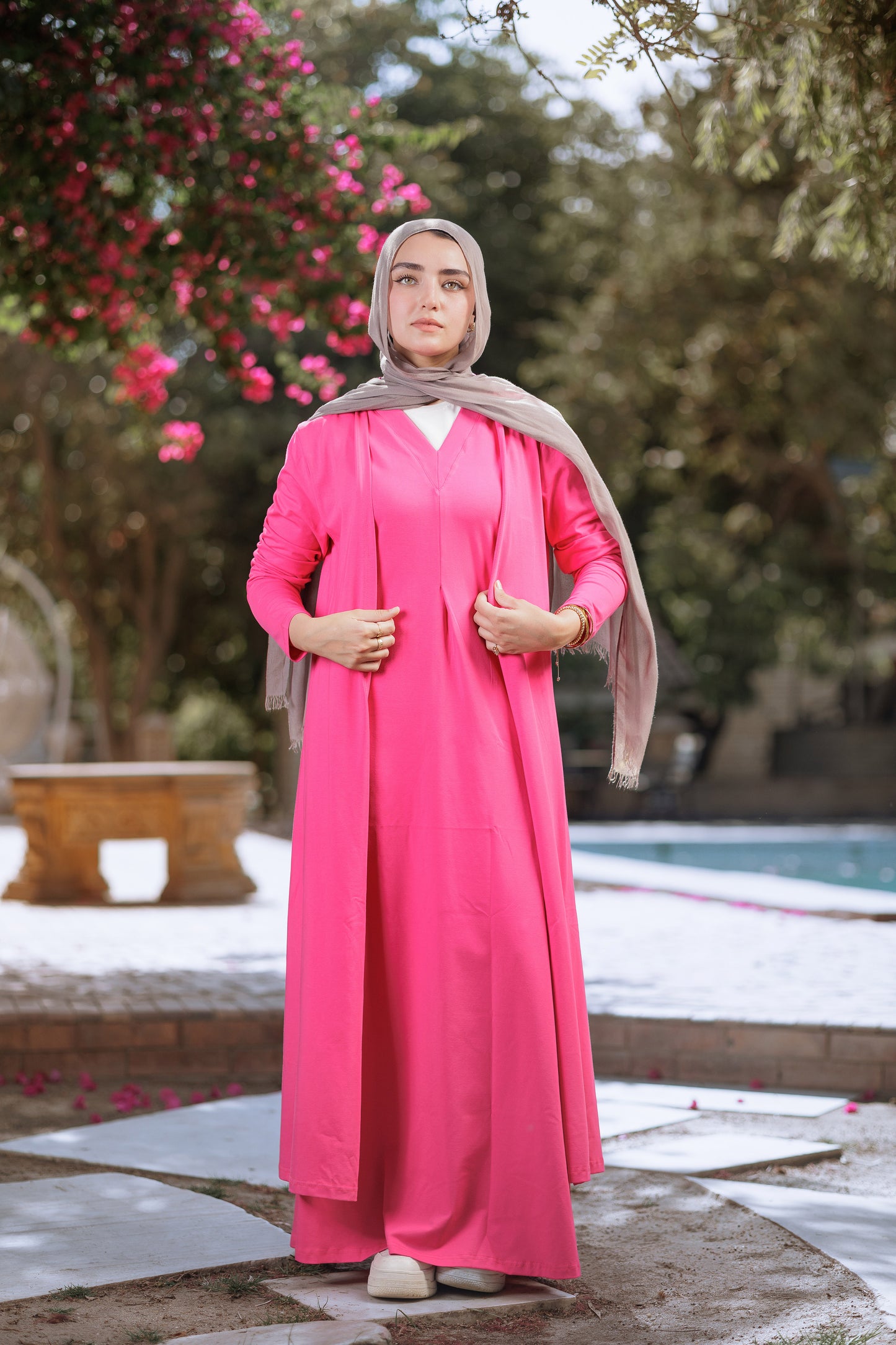 Fushia suit dress