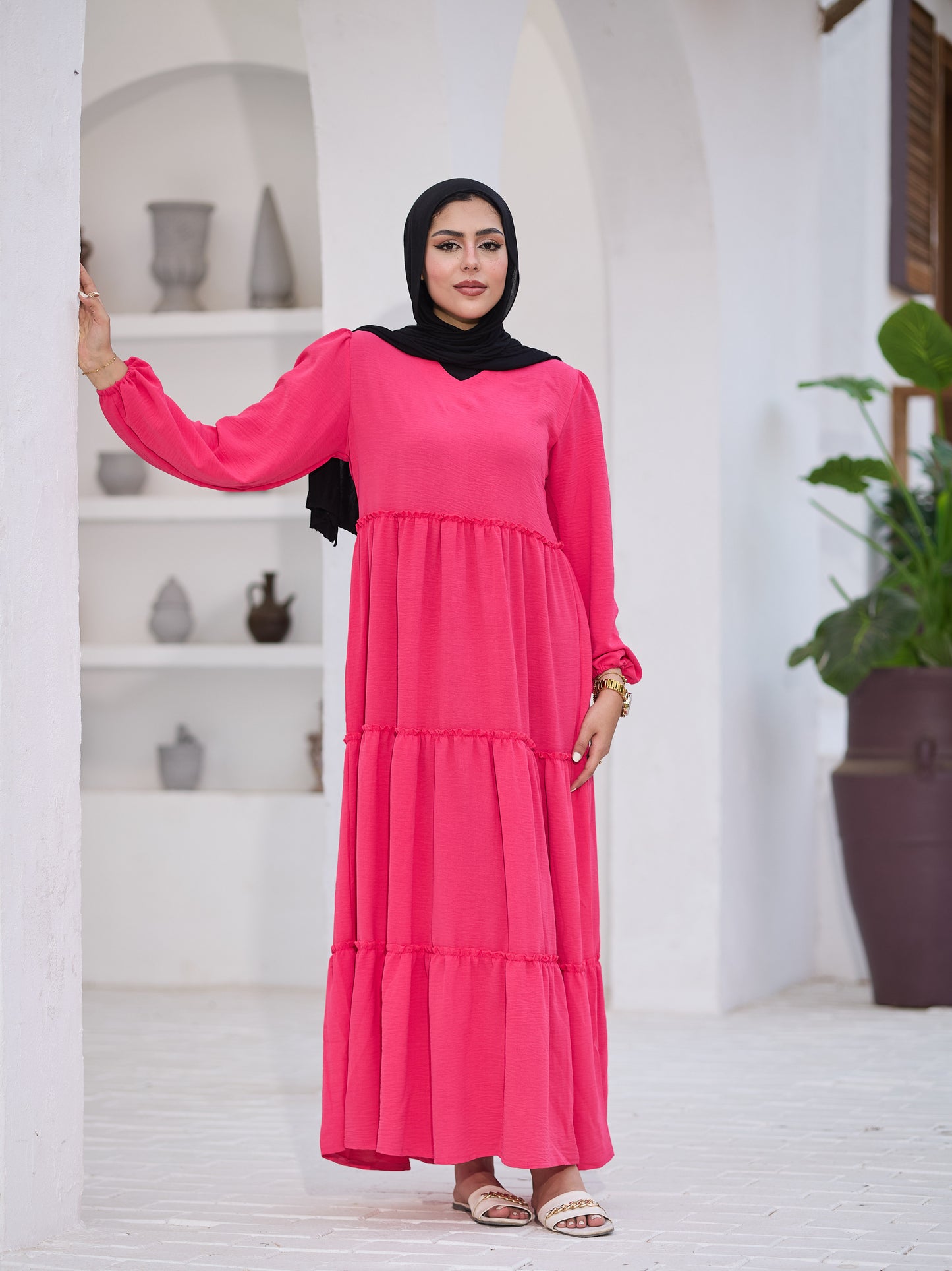 Fushia fayrouz dress