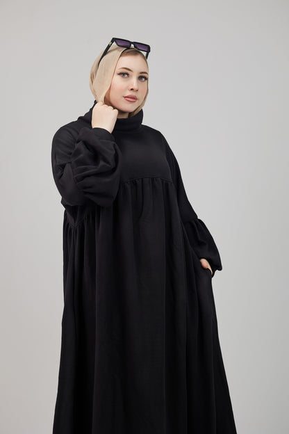Winter Oversize Dress – Black