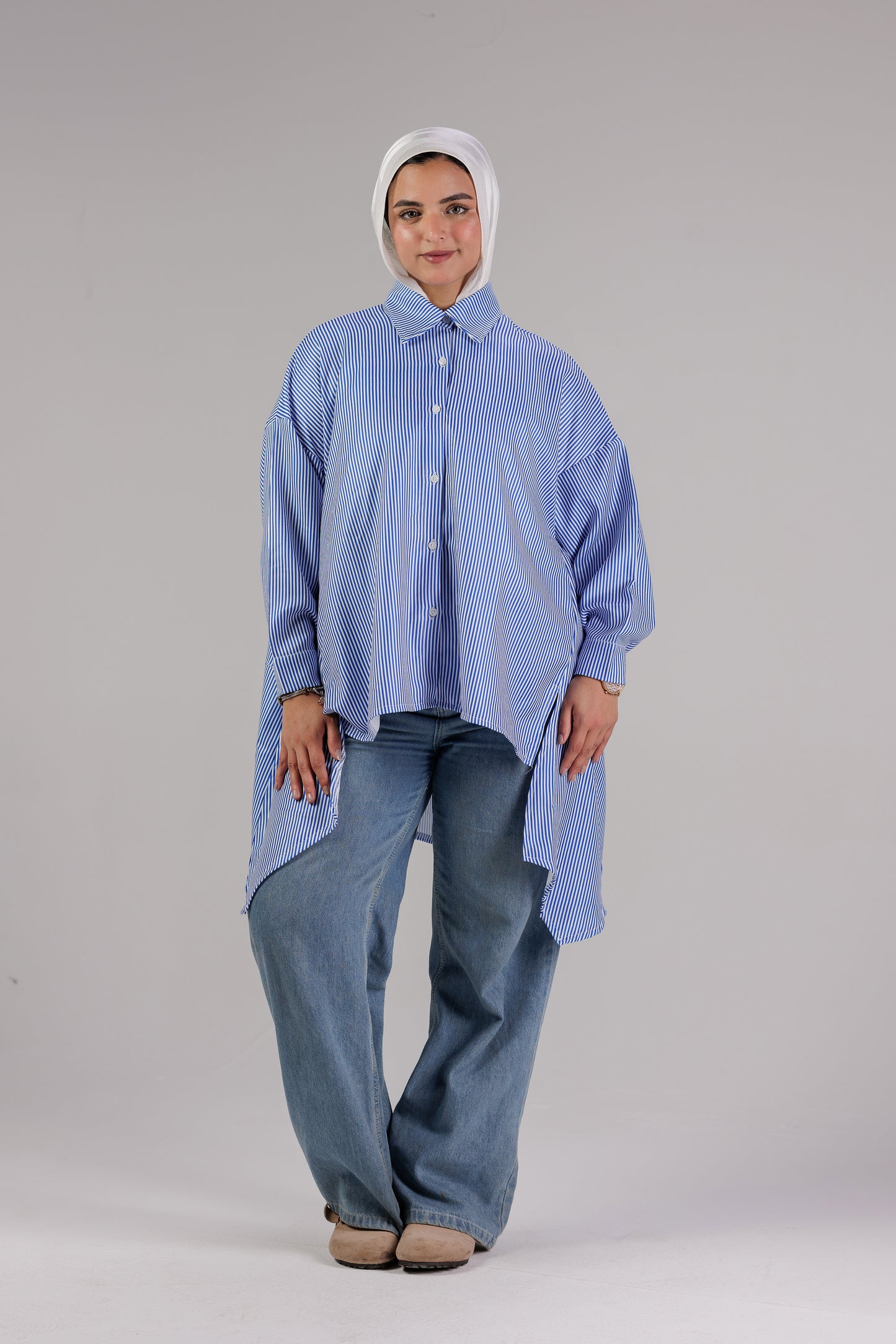 Blue Cloche chemise