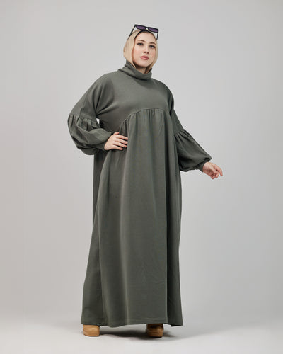 Winter Oversize Dress – Olive