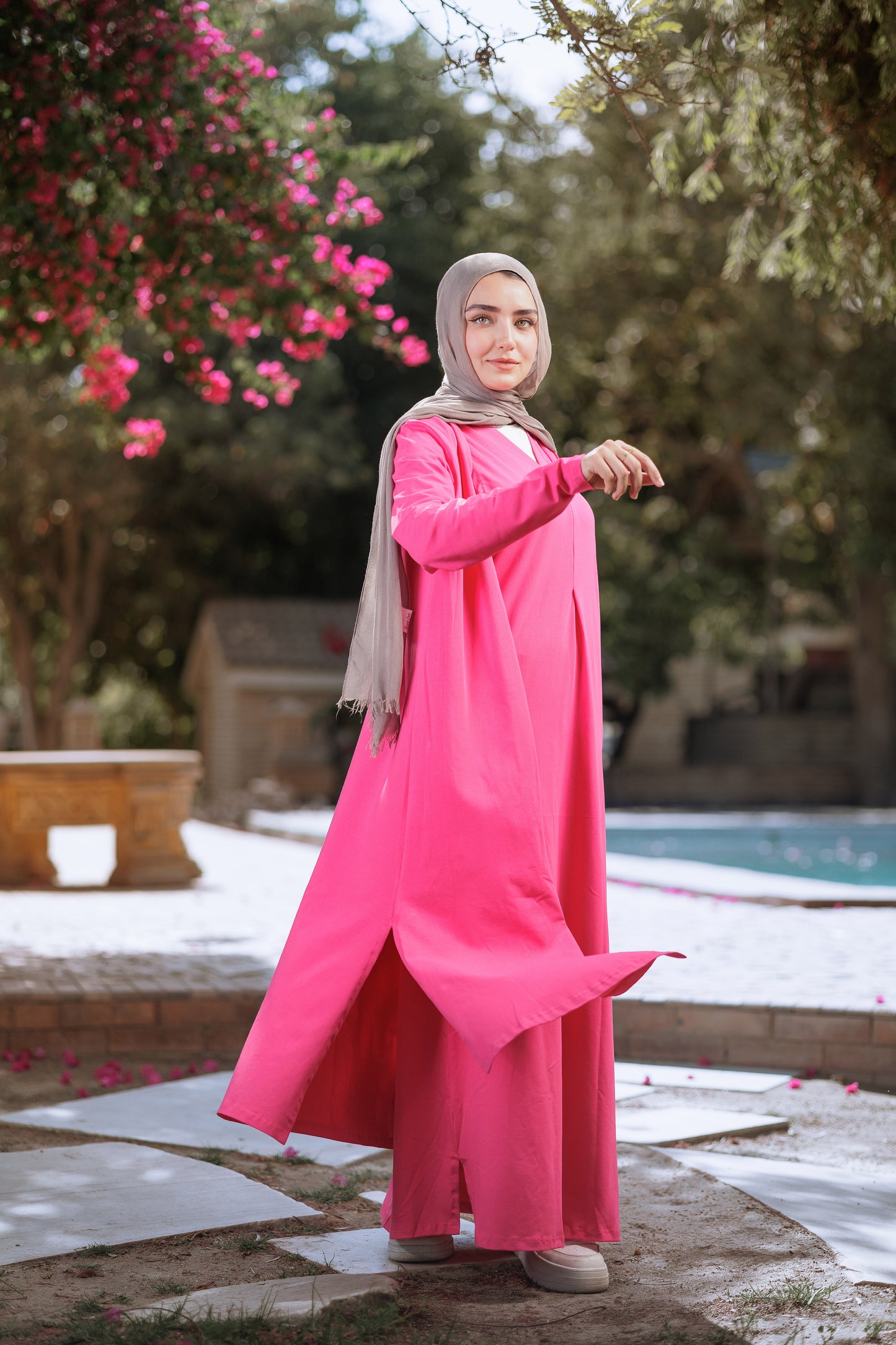 Fushia suit dress