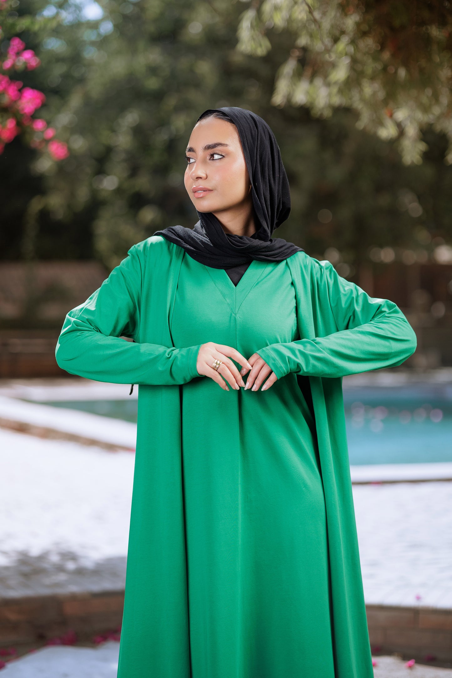 Green suit dress