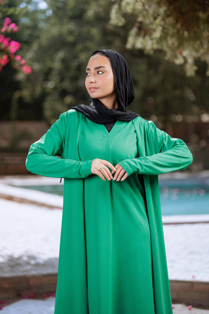 Green suit dress