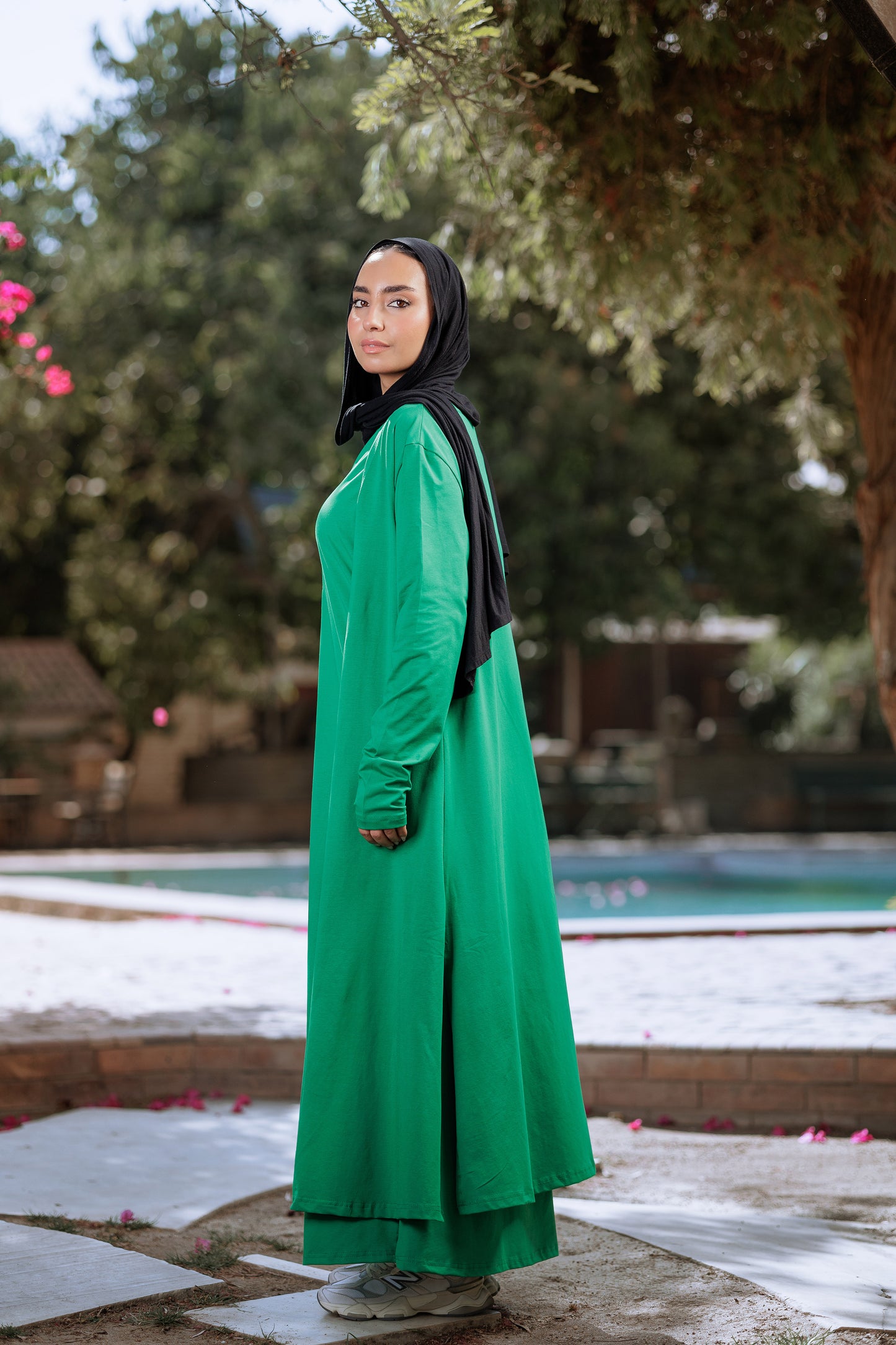 Green suit dress