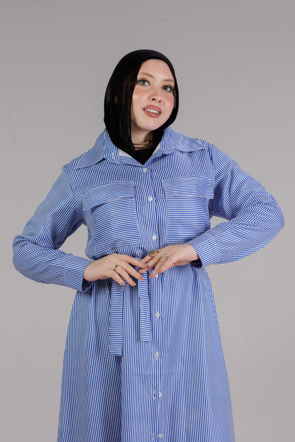 Blue chemise dress